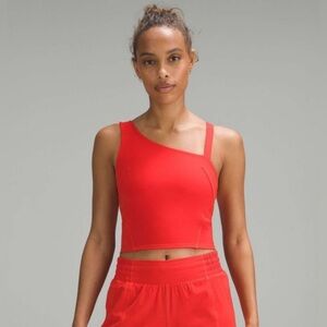 Lululemon Everlux Asymmetrical Tennis Tank Top Hot Heat